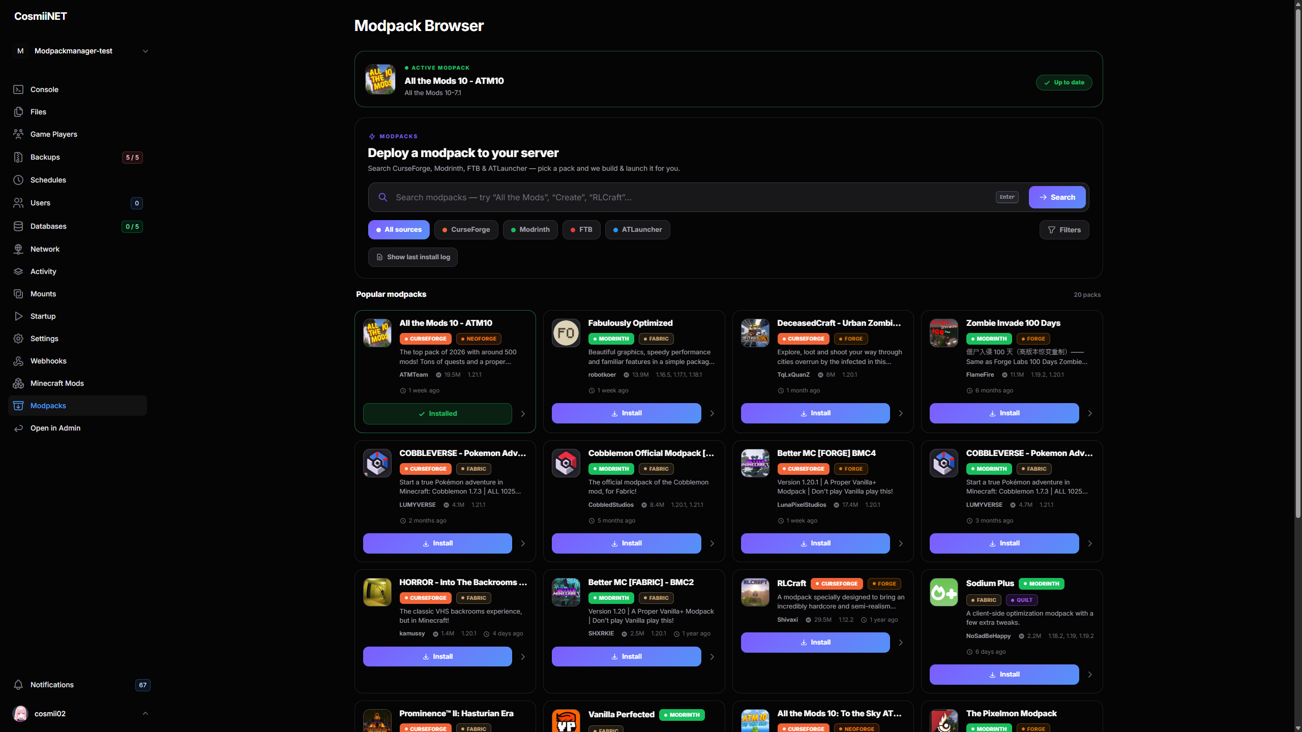 Modpack Manager