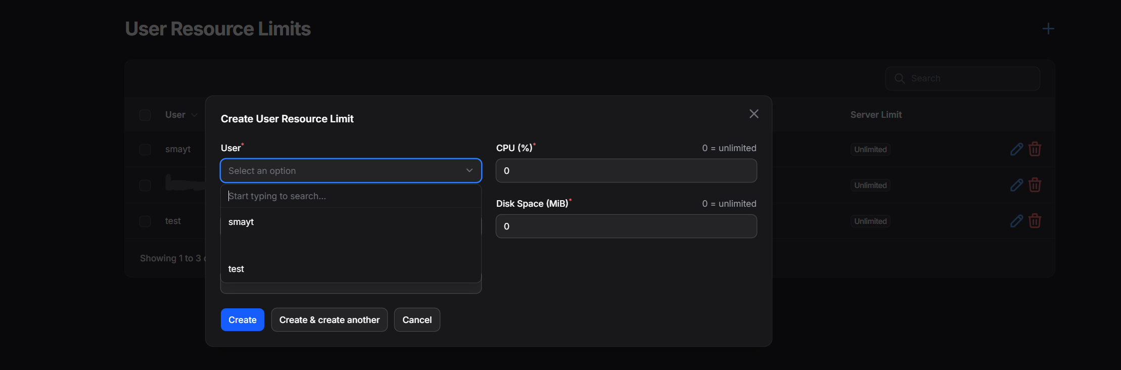 User Game Server Creator