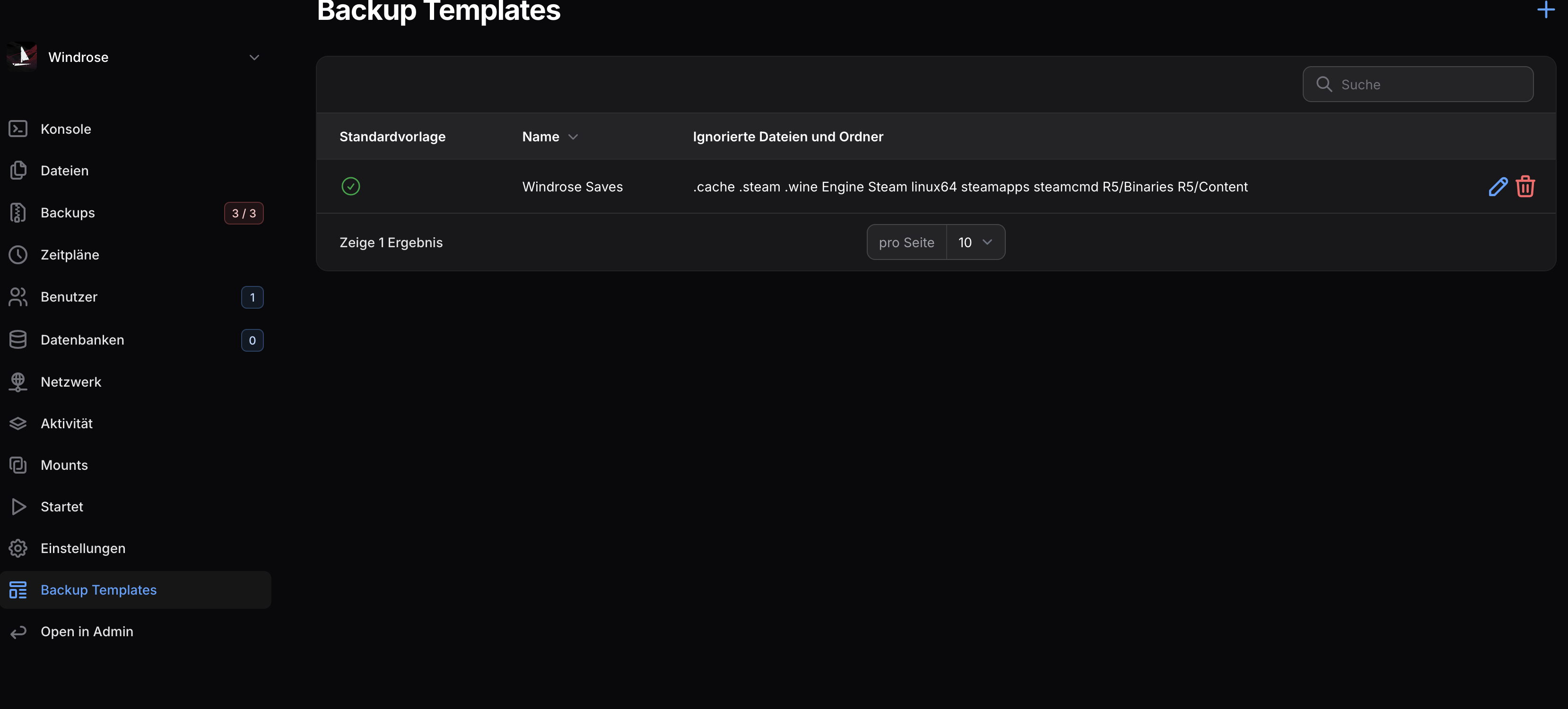 Backup Templates